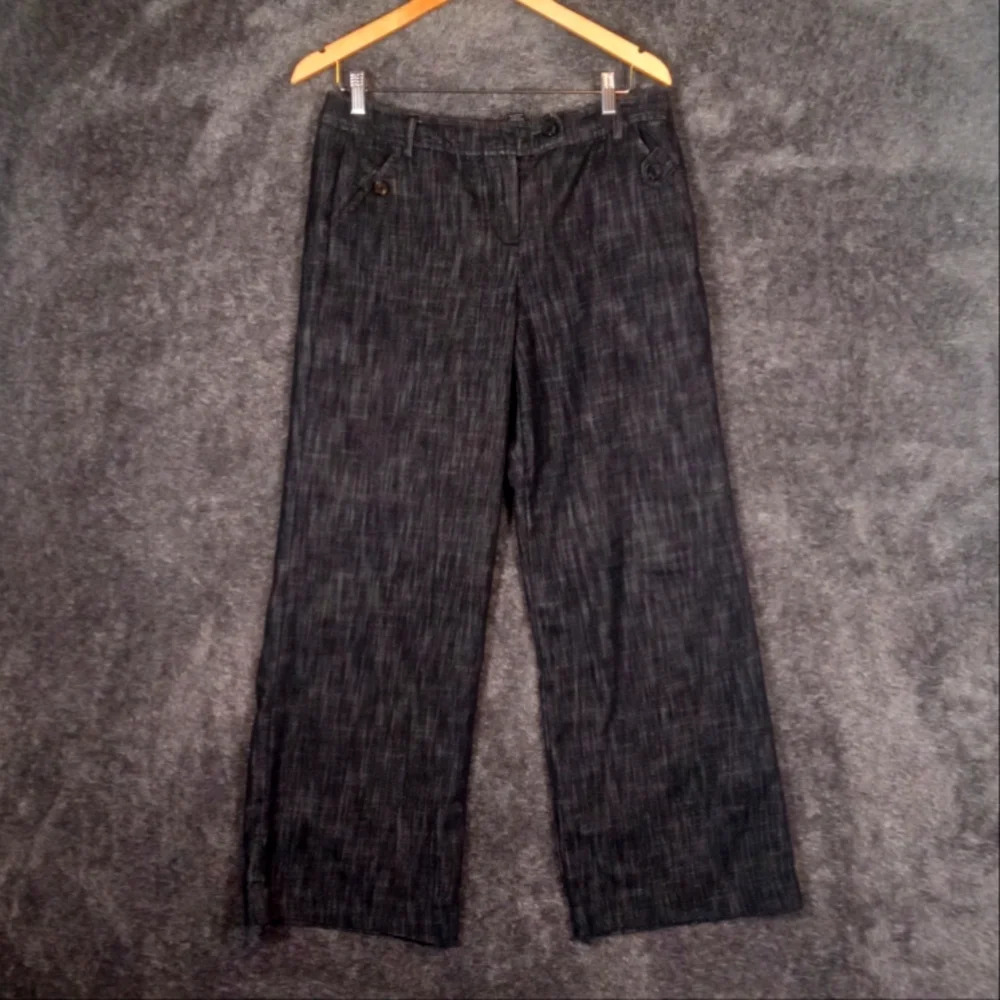 Sandro sportswear wide leg women's pant charcoal gray size 8